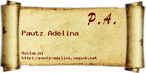 Pautz Adelina névjegykártya
